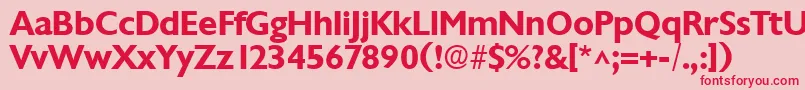ChantillyBold Font – Red Fonts on Pink Background