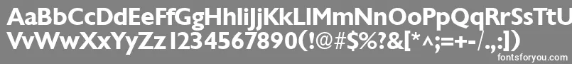 ChantillyBold Font – White Fonts on Gray Background