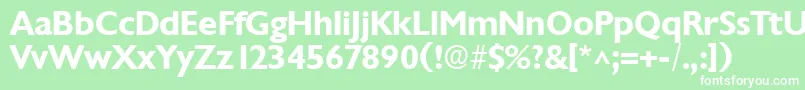ChantillyBold Font – White Fonts on Green Background