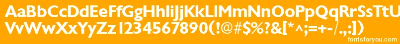 ChantillyBold Font – White Fonts on Orange Background