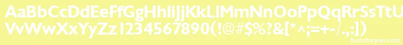 ChantillyBold Font – White Fonts on Yellow Background