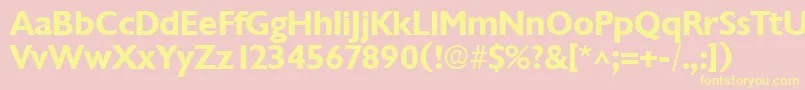 ChantillyBold Font – Yellow Fonts on Pink Background