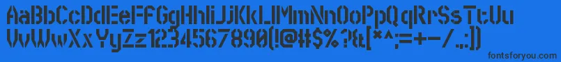 Шрифт SworeGames – чёрные шрифты на синем фоне