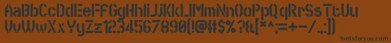 Шрифт SworeGames – чёрные шрифты на коричневом фоне