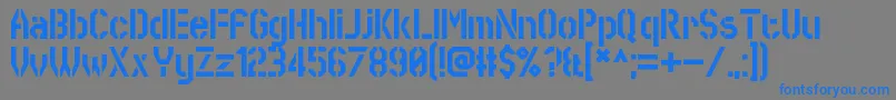 フォントSworeGames – 灰色の背景に青い文字