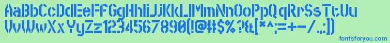 SworeGames Font – Blue Fonts on Green Background