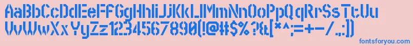 SworeGames-fontti – siniset fontit vaaleanpunaisella taustalla