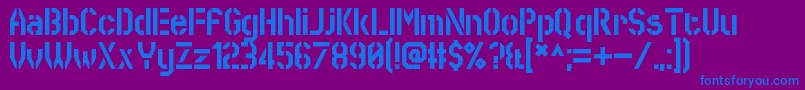 フォントSworeGames – 紫色の背景に青い文字