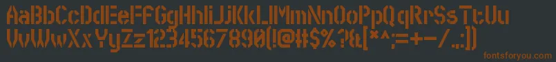 SworeGames-fontti – ruskeat fontit mustalla taustalla