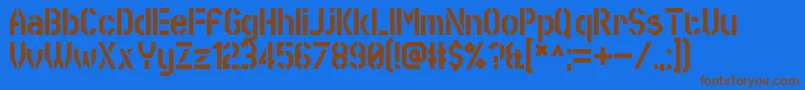 Шрифт SworeGames – коричневые шрифты на синем фоне