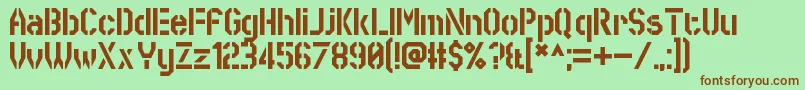 SworeGames-fontti – ruskeat fontit vihreällä taustalla