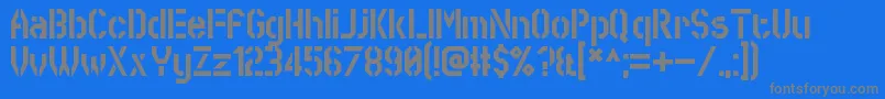 SworeGames Font – Gray Fonts on Blue Background