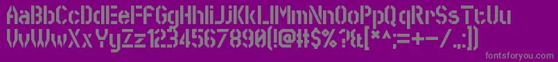 SworeGames-fontti – harmaat kirjasimet violetilla taustalla
