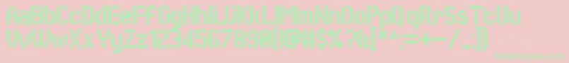 フォントSworeGames – ピンクの背景に緑の文字