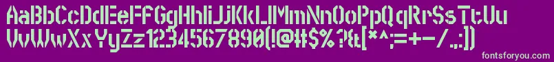 SworeGames Font – Green Fonts on Purple Background