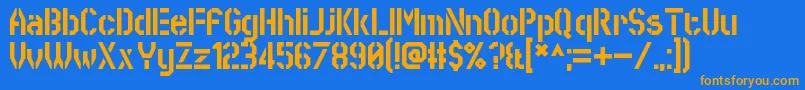 SworeGames Font – Orange Fonts on Blue Background