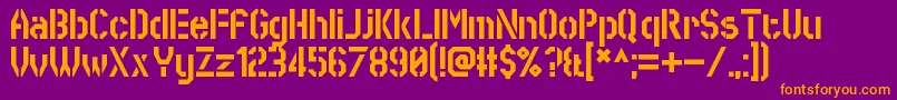 SworeGames-Schriftart – Orangefarbene Schriften auf violettem Hintergrund