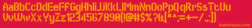 SworeGames Font – Orange Fonts on Red Background