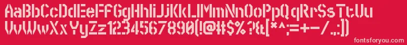 SworeGames Font – Pink Fonts on Red Background