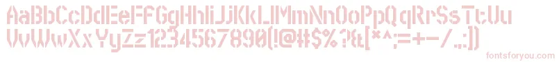 SworeGames-fontti – vaaleanpunaiset fontit valkoisella taustalla