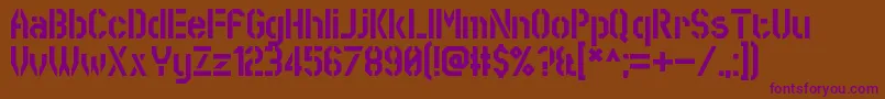 SworeGames-fontti – violetit fontit ruskealla taustalla