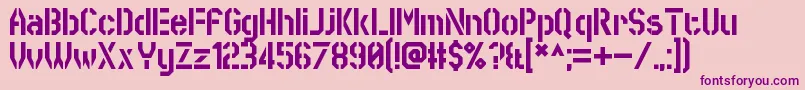 フォントSworeGames – ピンクの背景に紫のフォント