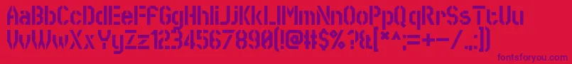 SworeGames Font – Purple Fonts on Red Background