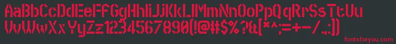 SworeGames Font – Red Fonts on Black Background