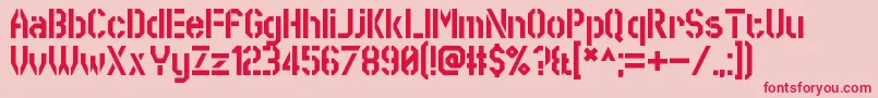 フォントSworeGames – ピンクの背景に赤い文字