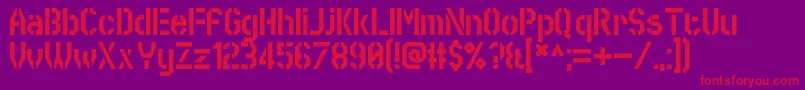 フォントSworeGames – 紫の背景に赤い文字