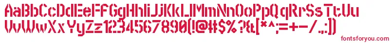 SworeGames-fontti – punaiset fontit valkoisella taustalla