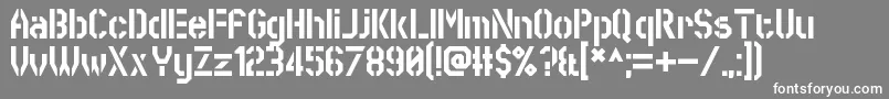 SworeGames-Schriftart – Weiße Schriften auf grauem Hintergrund