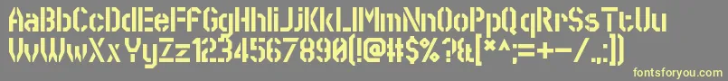 SworeGames-Schriftart – Gelbe Schriften auf grauem Hintergrund