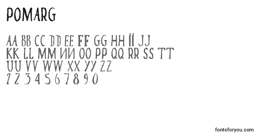 Шрифт PomaRg – алфавит, цифры, специальные символы