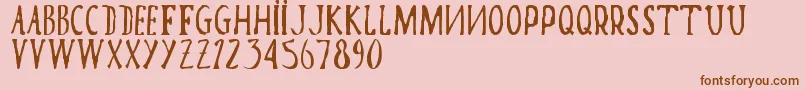 PomaRg Font – Brown Fonts on Pink Background