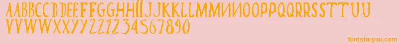 PomaRg Font – Orange Fonts on Pink Background