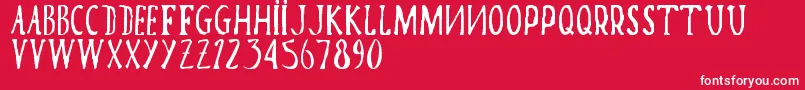 PomaRg Font – White Fonts on Red Background