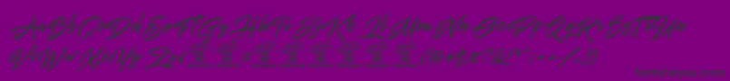 Mistuki1PersonalUse-Schriftart – Schwarze Schriften auf violettem Hintergrund