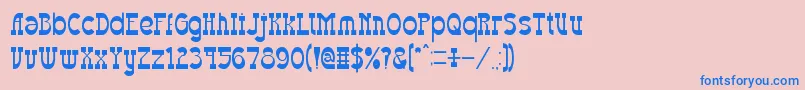 WesternEastern Font – Blue Fonts on Pink Background