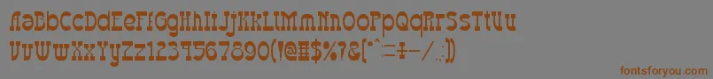 WesternEastern Font – Brown Fonts on Gray Background