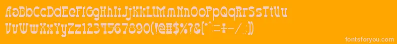 WesternEastern Font – Pink Fonts on Orange Background
