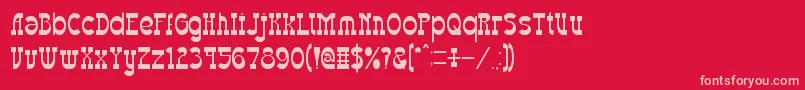 WesternEastern Font – Pink Fonts on Red Background