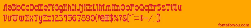 WesternEastern Font – Red Fonts on Orange Background
