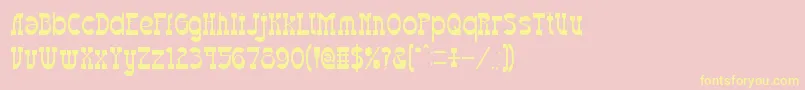 WesternEastern-Schriftart – Gelbe Schriften auf rosa Hintergrund