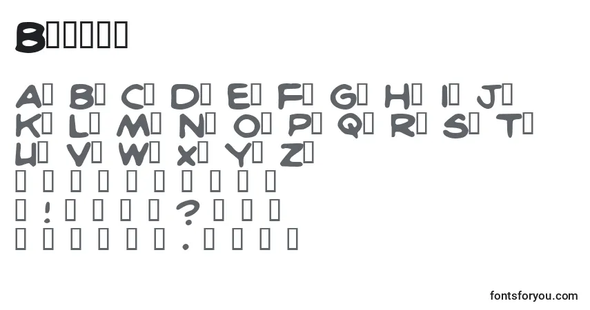 Czcionka Britcn – alfabet, cyfry, specjalne znaki