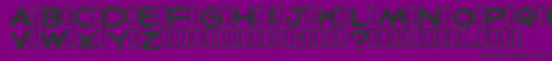 Police Britcn – polices noires sur fond violet