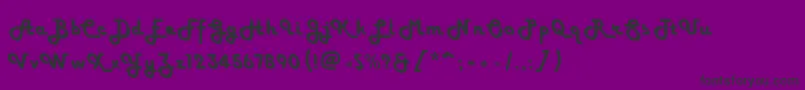 HamburgerUpright Font – Black Fonts on Purple Background