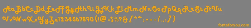 HamburgerUpright Font – Orange Fonts on Gray Background