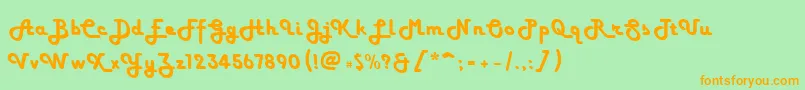 HamburgerUpright Font – Orange Fonts on Green Background