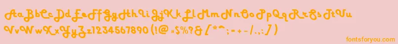 HamburgerUpright Font – Orange Fonts on Pink Background